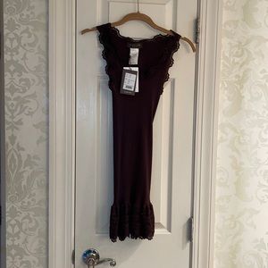 NWT Rosemunde Copenhagen Silk Blend Ruffle Dress/Tank lawyering piece Medium